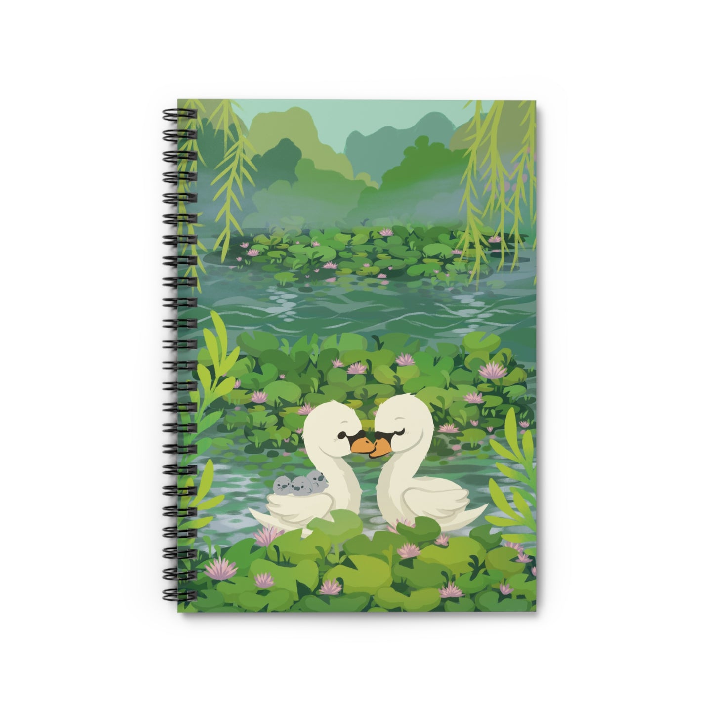 Swan Family Spiral Notebook