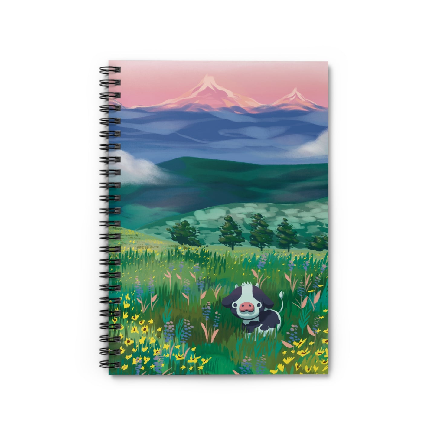 Sunset Cow Spiral Notebook