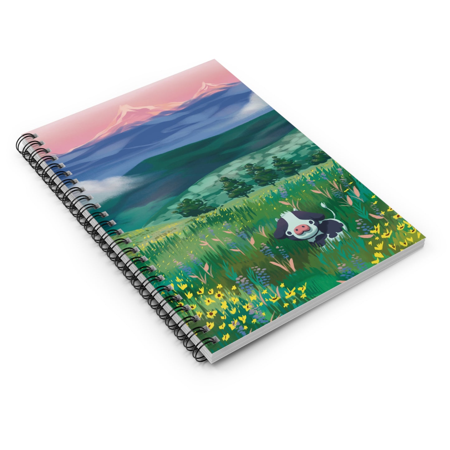 Sunset Cow Spiral Notebook