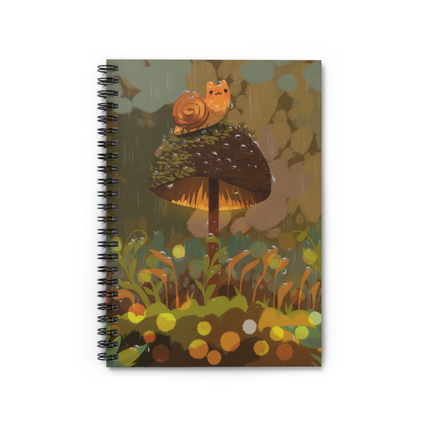 Rainy Day Snail Spiral Notebook