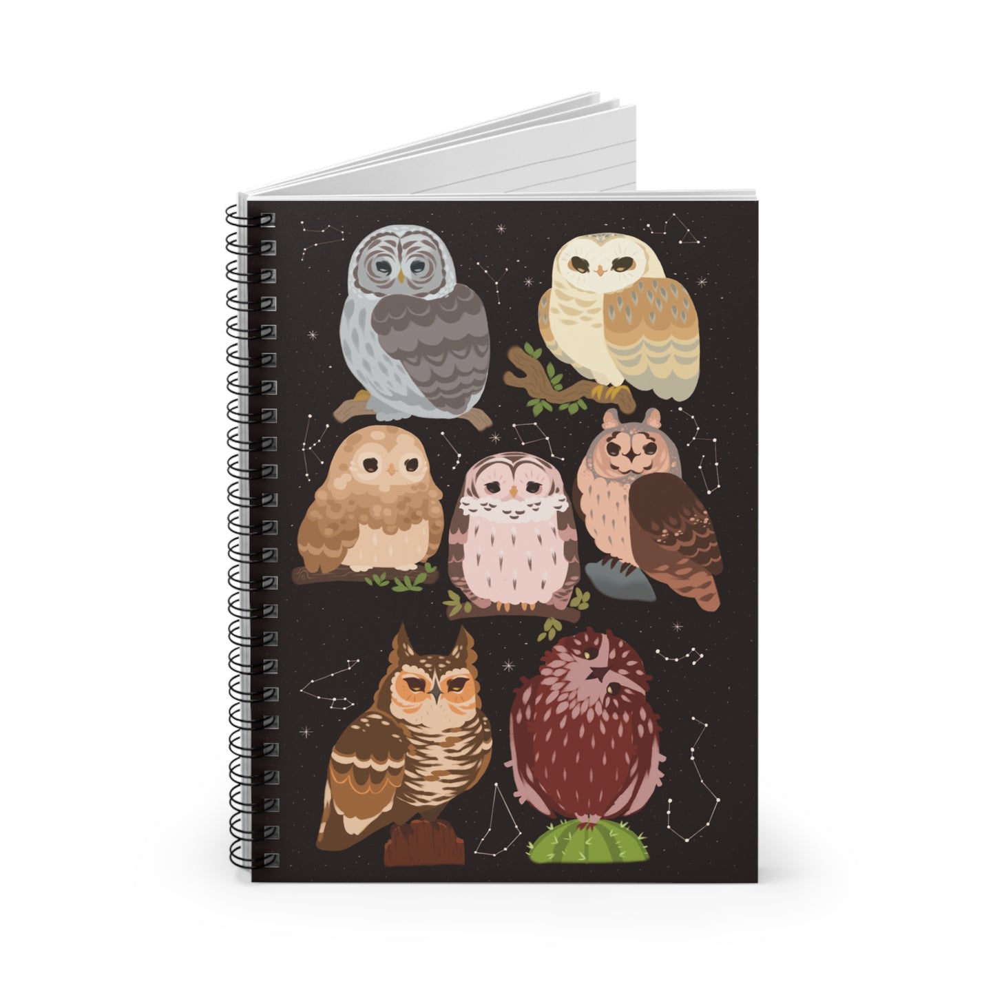 Owls of North America Spiral Notebook