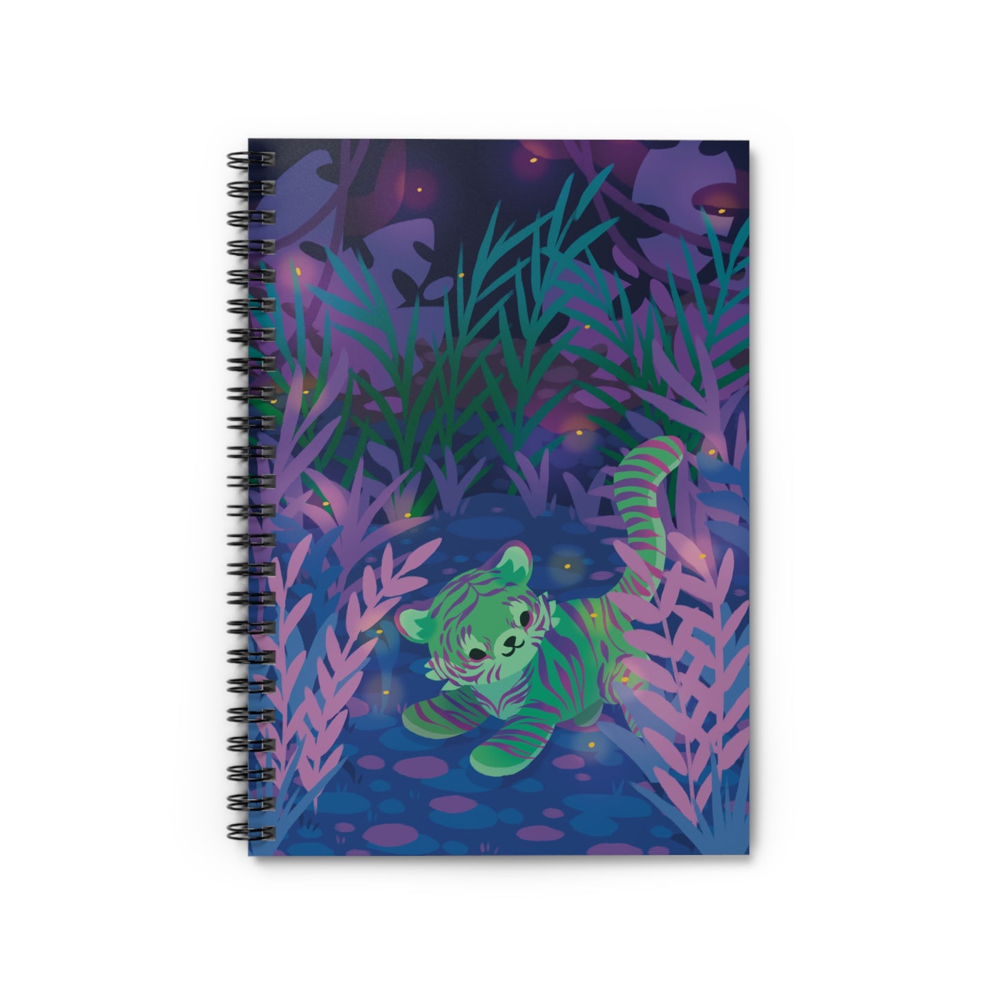 Neon Tiger Spiral Notebook