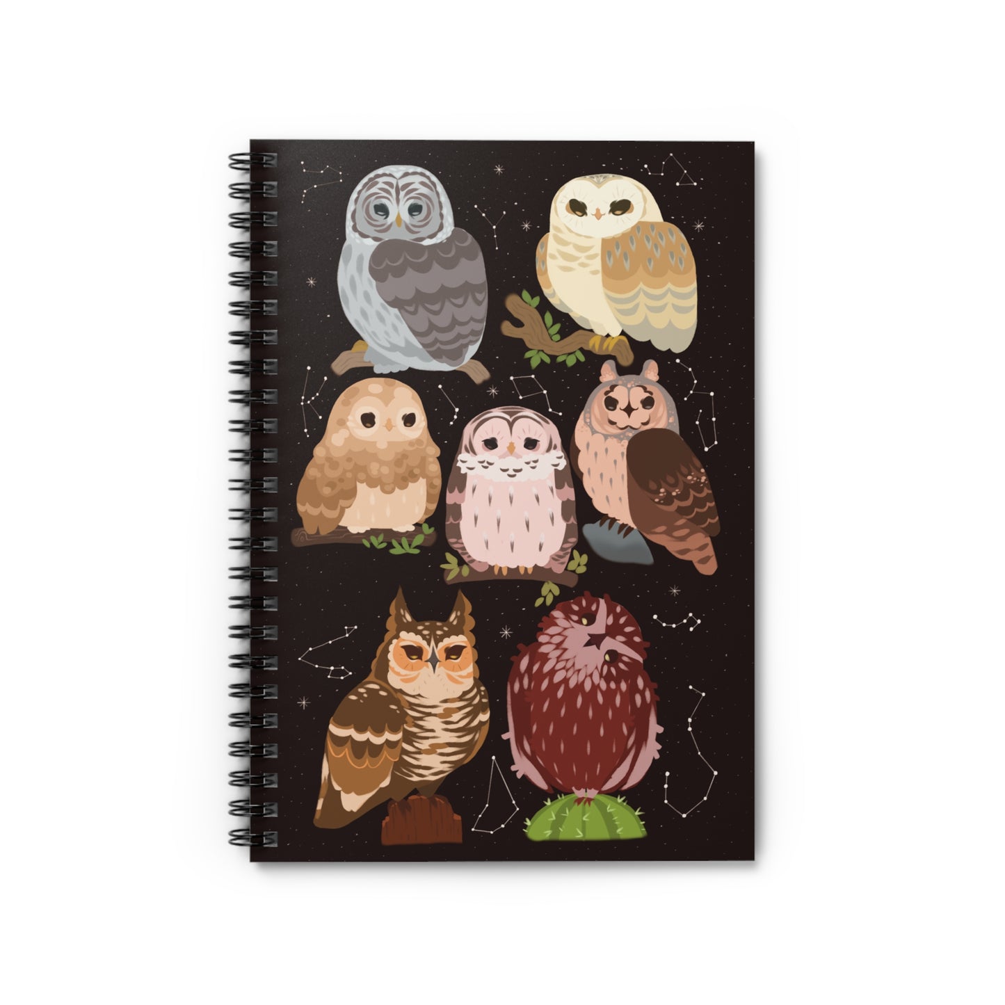 Owls of North America Spiral Notebook