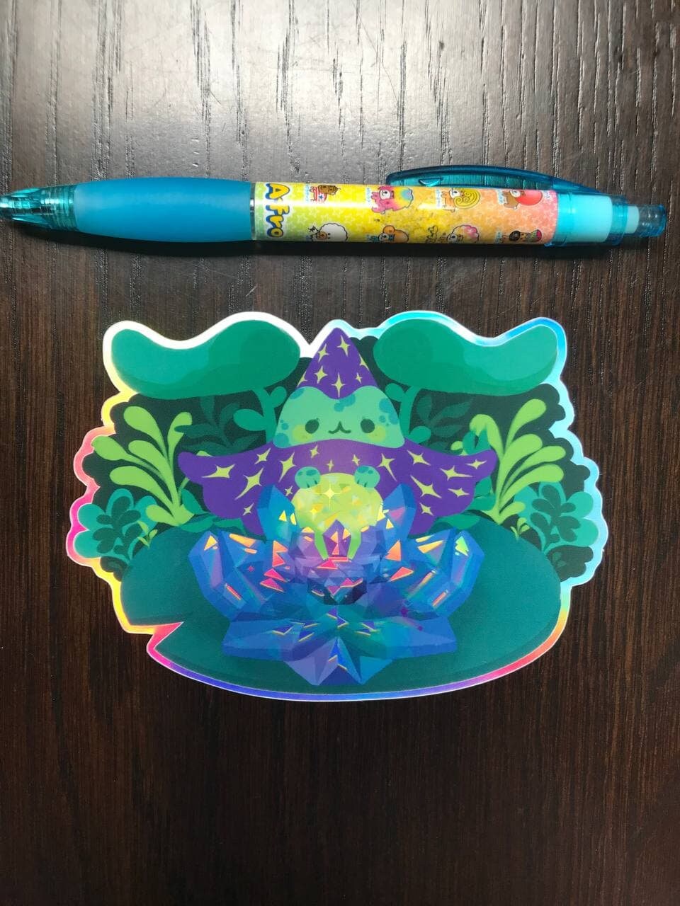 Frog Wizard Sticker