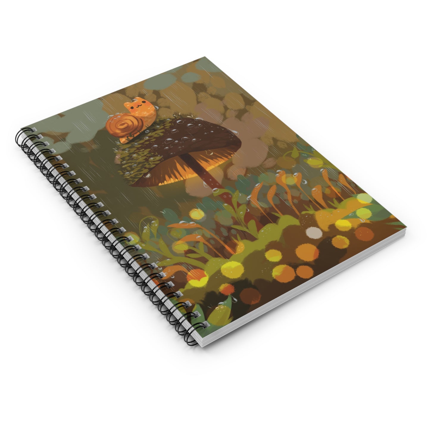 Rainy Day Snail Spiral Notebook