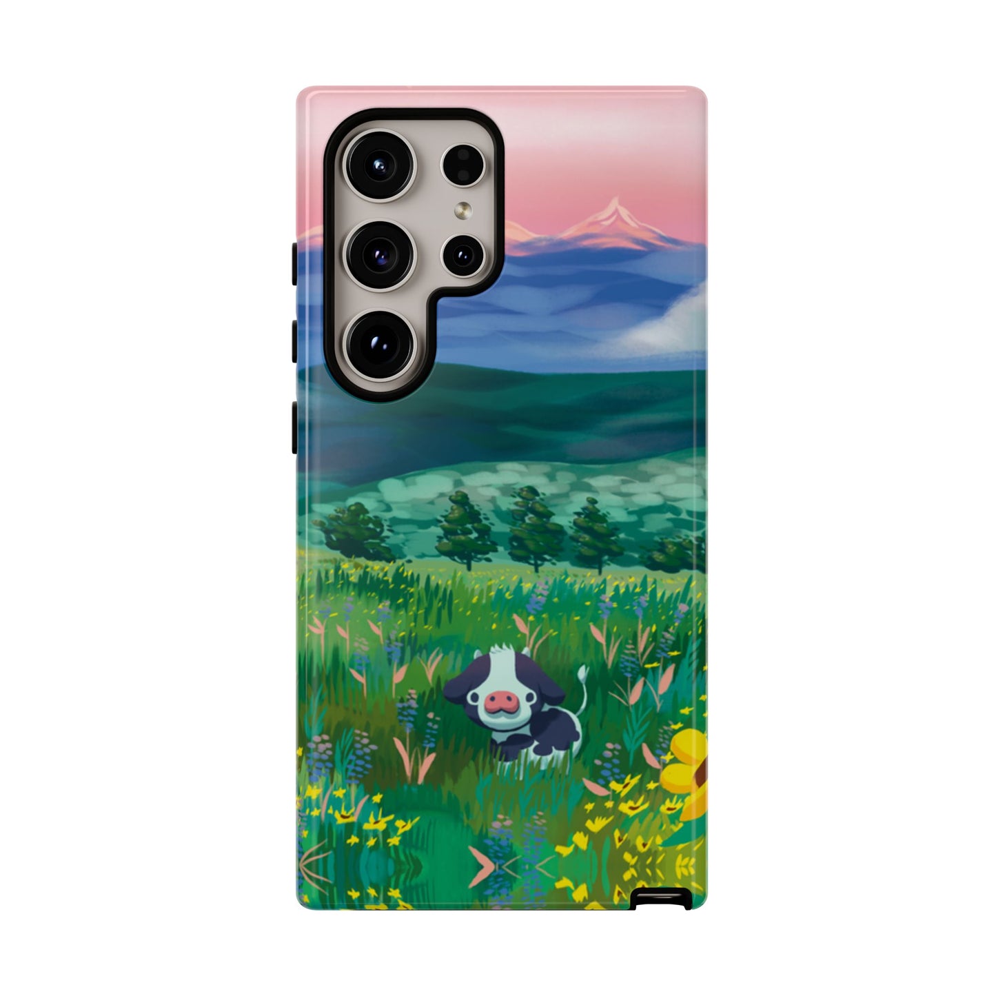 Sunset Cow Phone Case