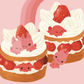 Dessert Rabbits Poster Print