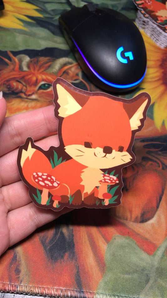 Mushroom Fox Sticker