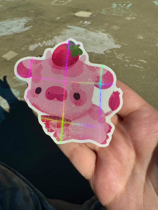 Strawberry Cow Sticker